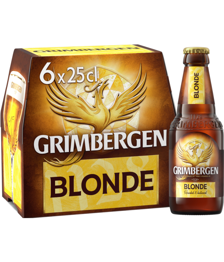BIERE BLONDE GRIMBERGEN  6 X 25 CL BIERE BLONDE GRIMBERGEN  6 X 25 CL