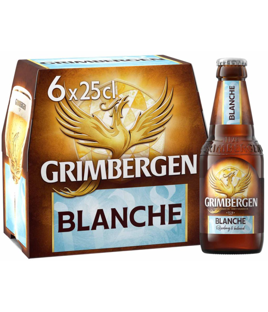 BIERE BLANCHE D'ABBAYE GRIMBERGEN  6X25CL BIERE BLANCHE D'ABBAYE GRIMBERGEN  6X25CL