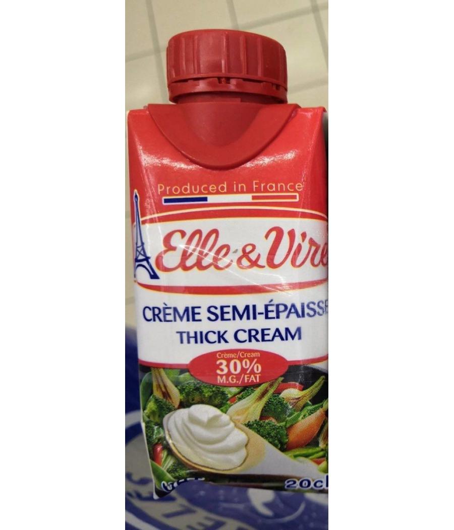 CREME SEMI EPAISSE ELLE&VIRE 20CL CREME SEMI EPAISSE ELLE&VIRE 20CL