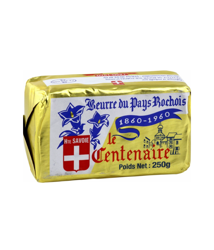 BEURRE DOUX DU PAYS ROCHOIS LE CENTENAIRE 250G BEURRE DOUX DU PAYS ROCHOIS LE CENTENAIRE 250G