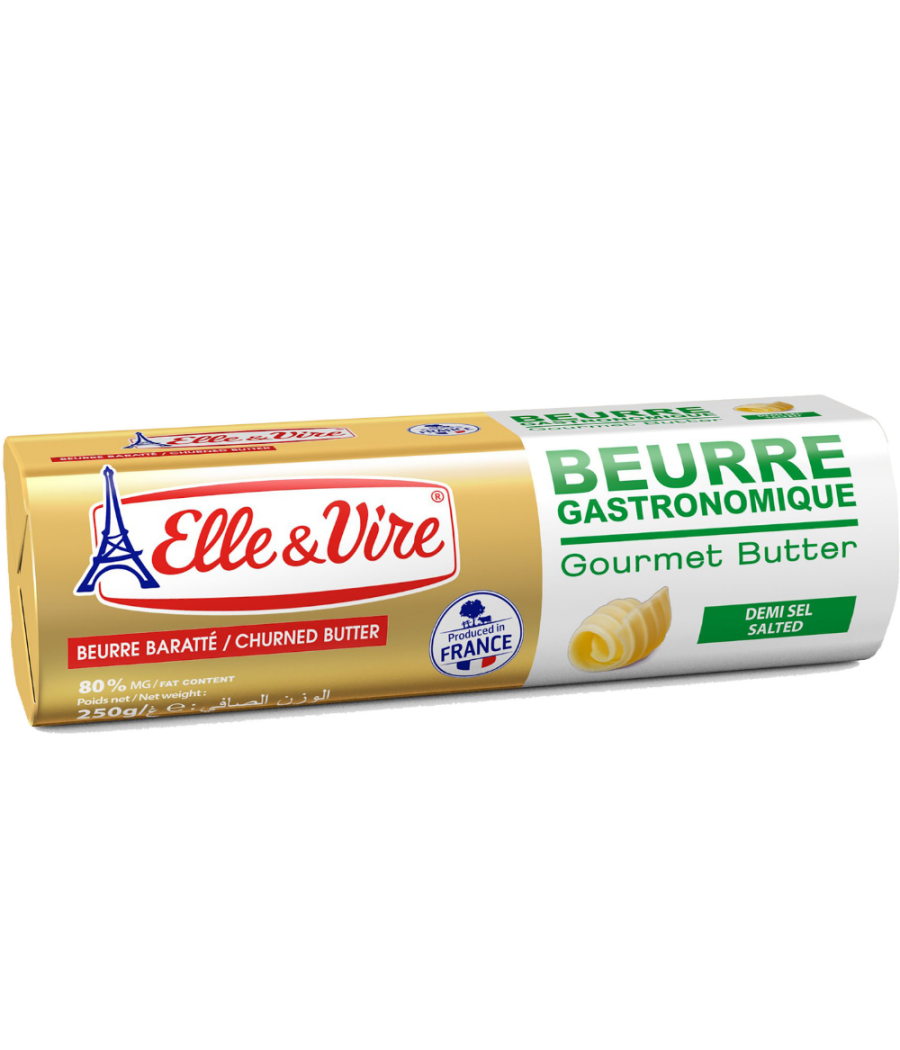 BEURRE GASTRONOMIQUE DEMI SEL ELLE&VIRE 250G BEURRE GASTRONOMIQUE DEMI SEL ELLE&VIRE 250G