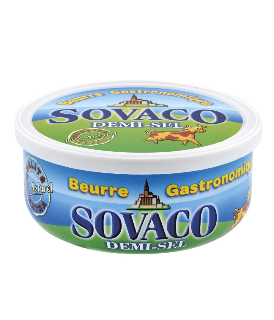 BEURRE GASTRONOMIQUE 1/2 SEL SOVACO 250G BEURRE GASTRONOMIQUE 1/2 SEL SOVACO 250G