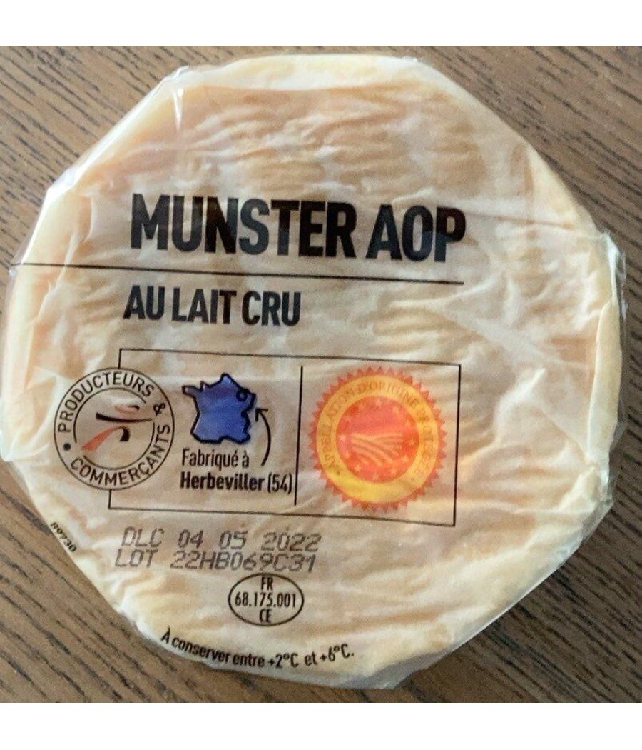 FROMAGE MUNSTER AOP AU LAIT CRU 200G FROMAGE MUNSTER AOP AU LAIT CRU 200G
