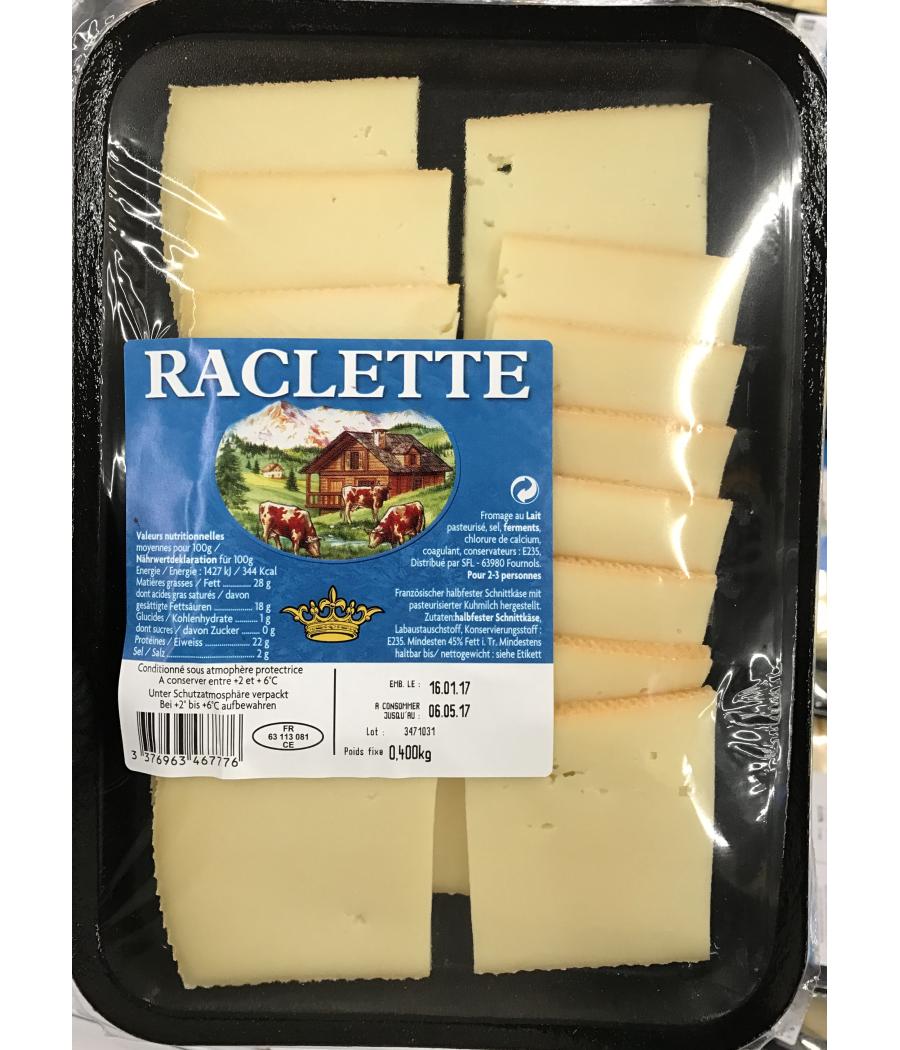 FROMAGE A RACLETTE 400G FROMAGE A RACLETTE 400G