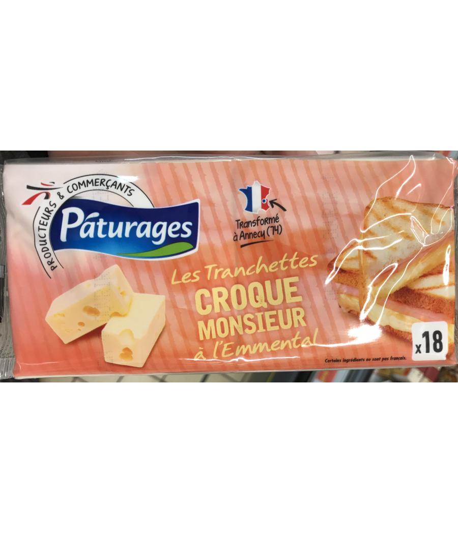LES TRANCHETTES CROQUE MONSIEUR A L'EMMENTAL 340 G LES TRANCHETTES CROQUE MONSIEUR A L'EMMENTAL 340 G