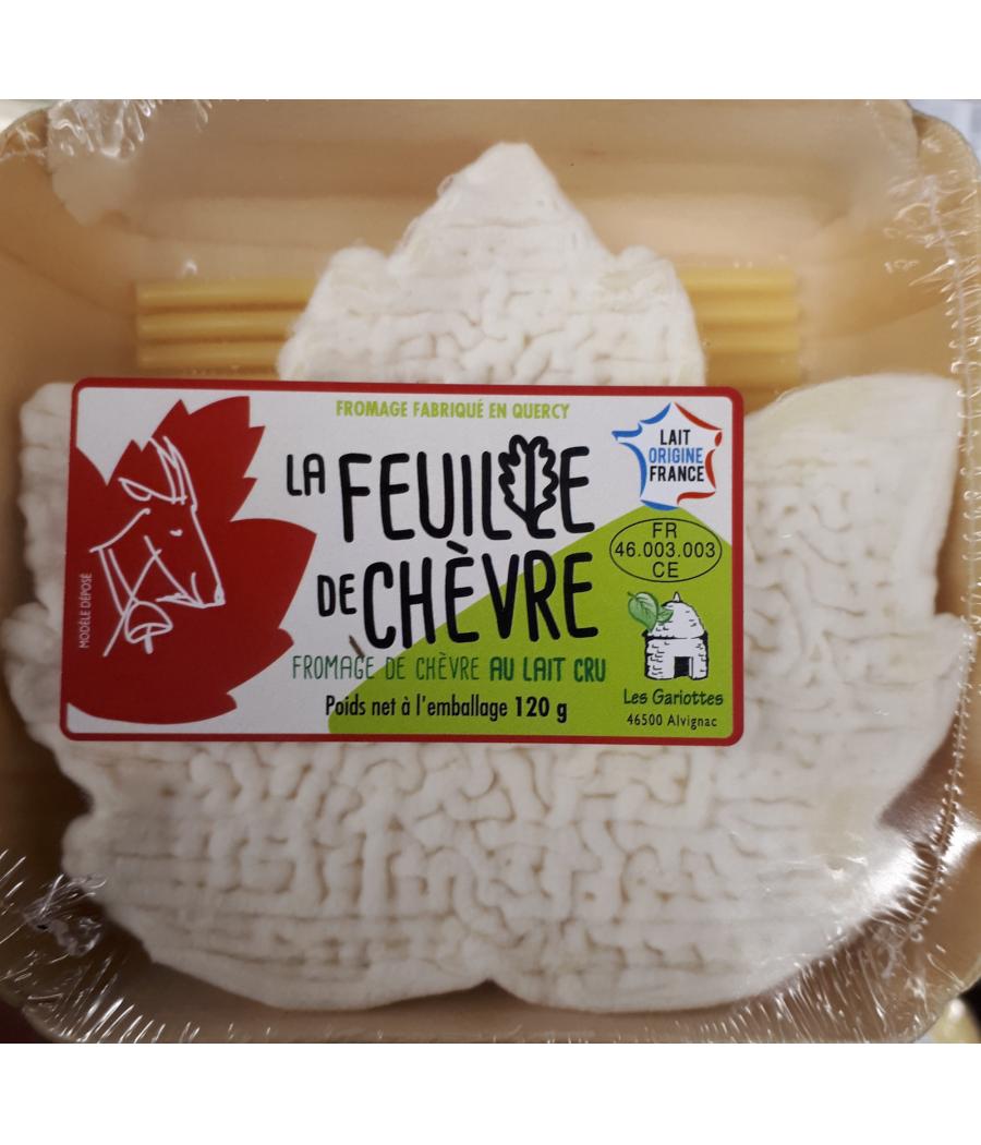 LA FEUILLE DE CHEVRE AU LAIT CRU LES GARIOTTES 120G