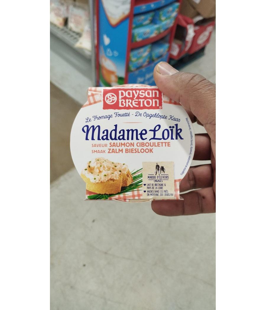 FROMAGE FOUETTE PAYSAN BRETON MADAME LOIK SAUMON CIBOULETTE  150G FROMAGE FOUETTE PAYSAN BRETON MADAME LOIK SAUMON CIBOULETTE  150G