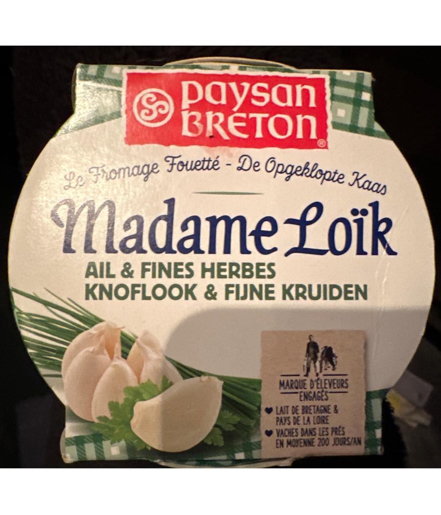 FOUETTE MADAME LOIK - AIL ET FINES HERBES PAYSAN BRETON 150G FOUETTE MADAME LOIK - AIL ET FINES HERBES PAYSAN BRETON 150G