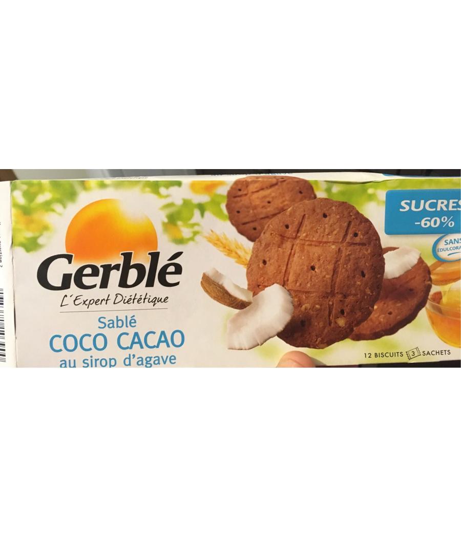 BISCUITS GERBLE SABLE COCO CACAO 132G BISCUITS GERBLE SABLE COCO CACAO 132G