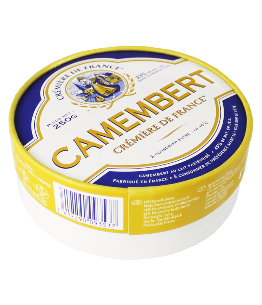 CAMEMBERT AU LAIT PASTEURISE 23%MG 250G CAMEMBERT AU LAIT PASTEURISE 23%MG 250G