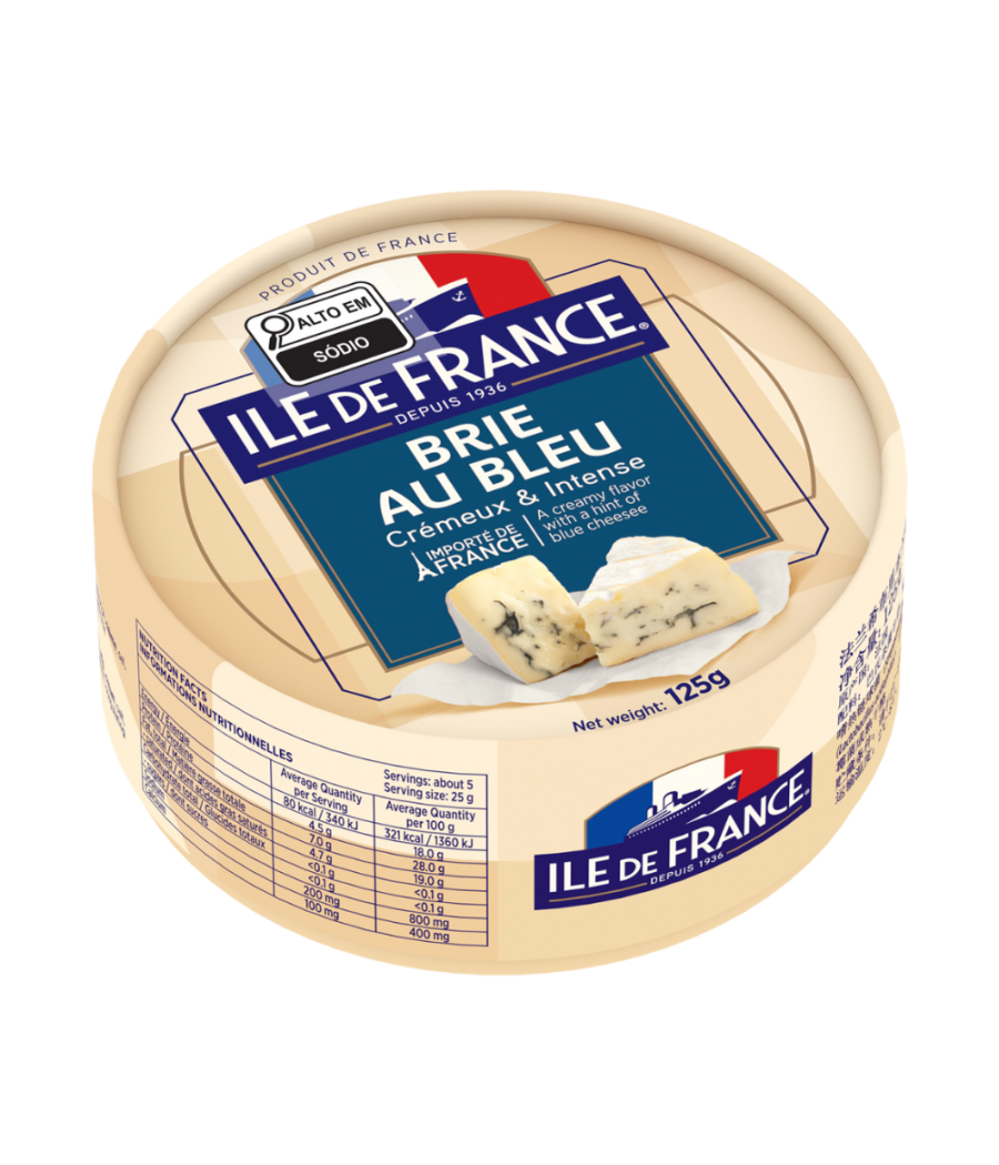 FROMAGE BRIE AU BLEU 125G FROMAGE BRIE AU BLEU 125G