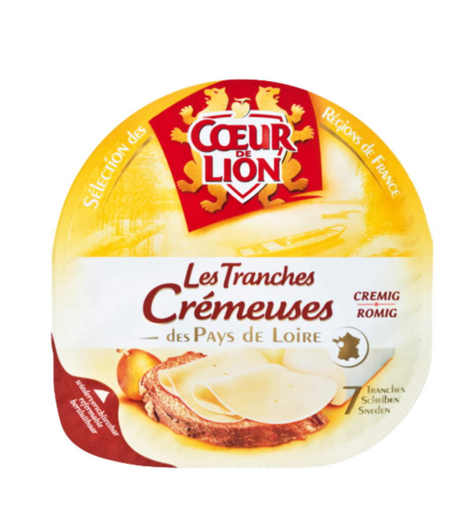 FROMMAGE LES TRANCHES CREMEUSES COEUR DE LION 150G FROMMAGE LES TRANCHES CREMEUSES COEUR DE LION 150G