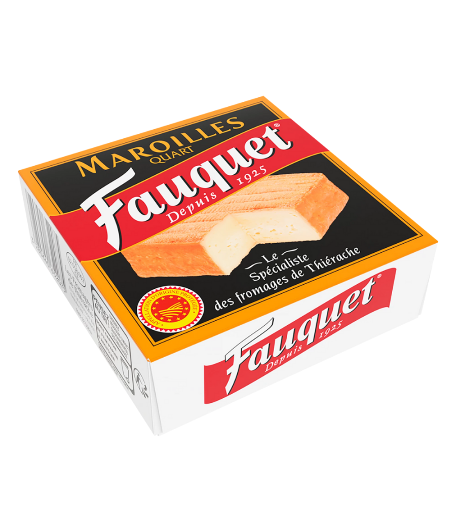 FROMAGE MAROILLES QUART FAUQUET 210G FROMAGE MAROILLES QUART FAUQUET 210G