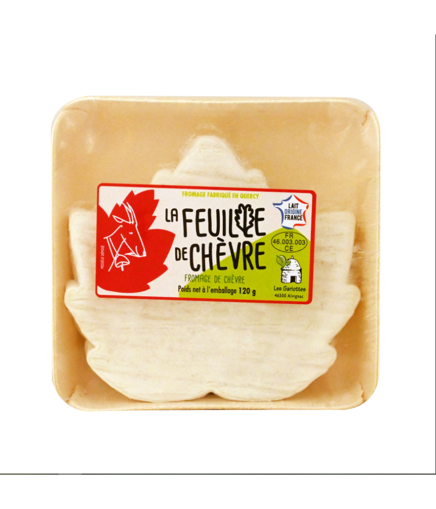 LA FEUILLE DE CHEVRE AU LAIT CRU LES GARIOTTES 120G