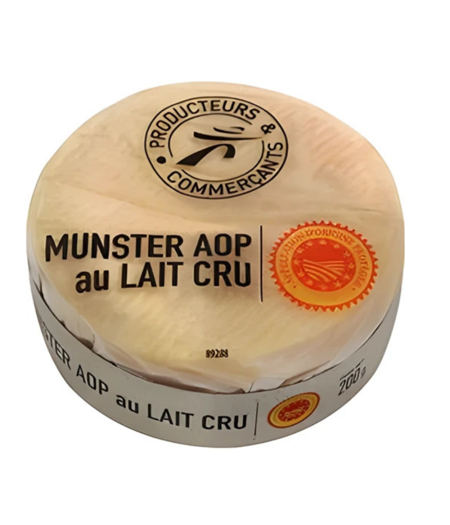 FROMAGE MUNSTER AOP AU LAIT CRU 200G FROMAGE MUNSTER AOP AU LAIT CRU 200G