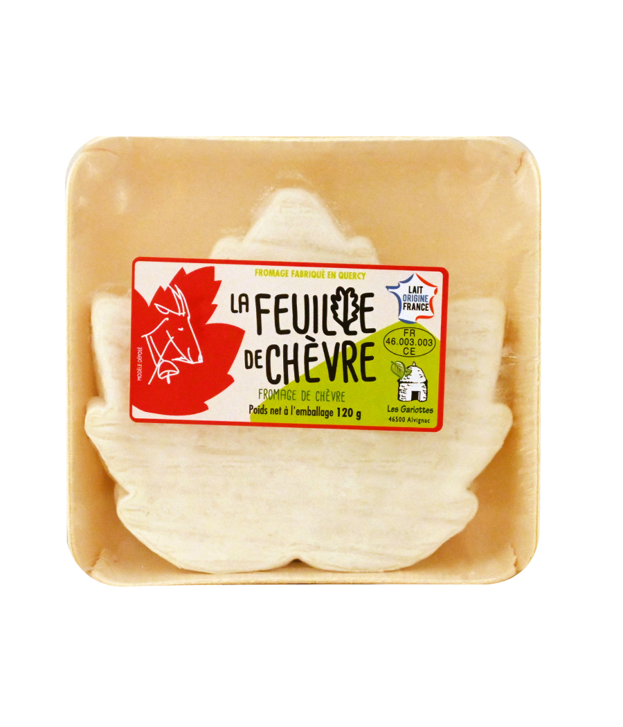 LA FEUILLE DE CHEVRE AU LAIT CRU LES GARIOTTES 120G