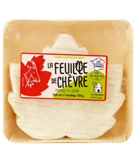 LA FEUILLE DE CHEVRE AU LAIT CRU LES GARIOTTES 120G