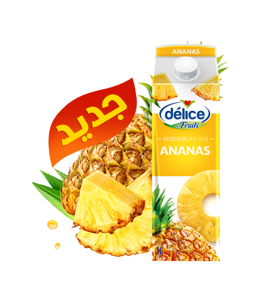 JUS DE FRUITS DELICE FRUITS ANANAS 1L JUS DE FRUITS DELICE FRUITS ANANAS 1L