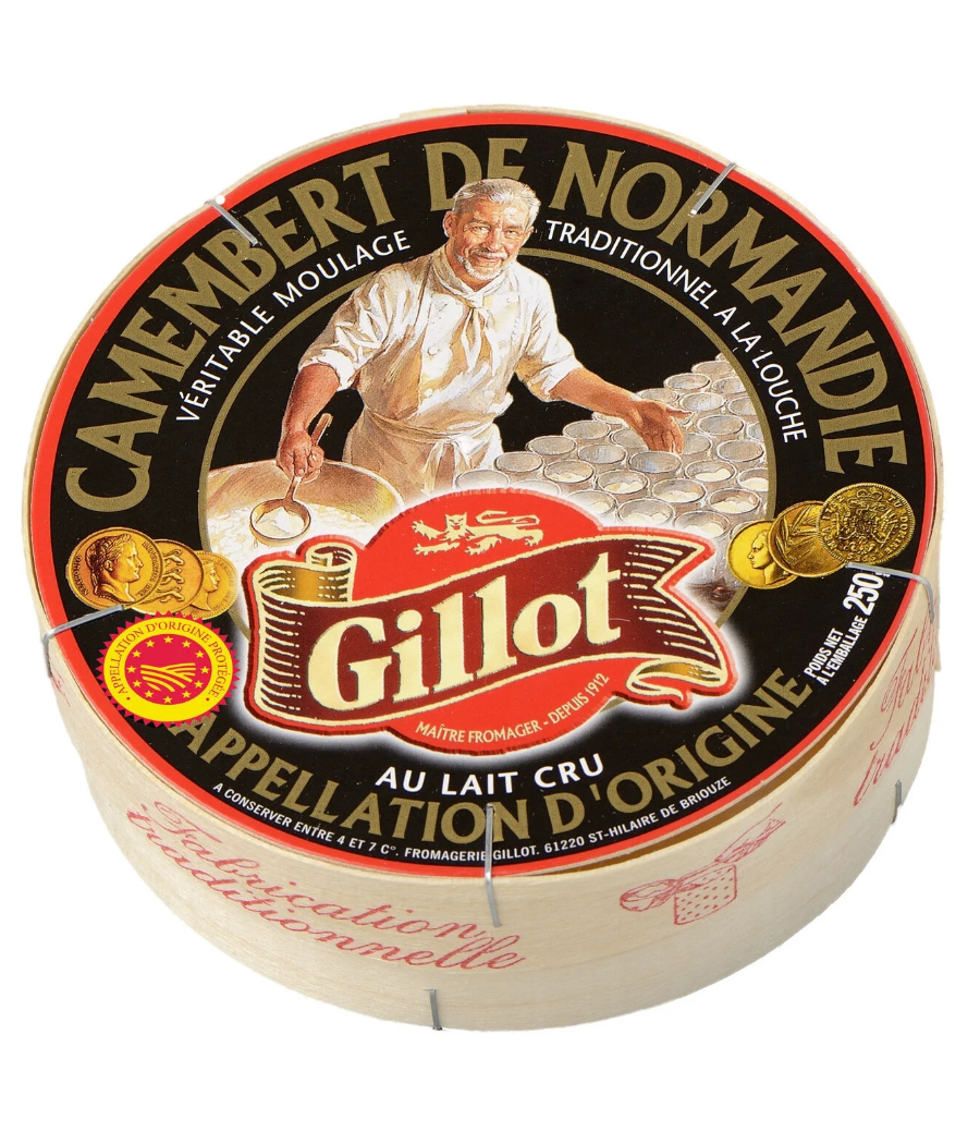 CAMEMBERT DE NORMANDIE AOP AU LAIT CRU GILLOT 250G CAMEMBERT DE NORMANDIE AOP AU LAIT CRU GILLOT 250G