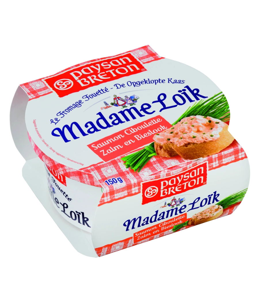 FROMAGE FOUETTE PAYSAN BRETON MADAME LOIK SAUMON CIBOULETTE  150G FROMAGE FOUETTE PAYSAN BRETON MADAME LOIK SAUMON CIBOULETTE  150G