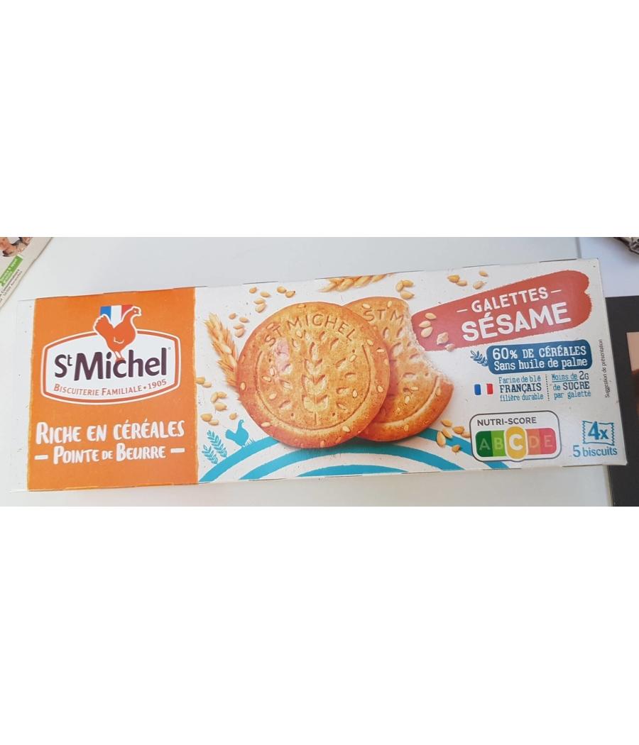 GALETTE SESAME RICHE EN CEREALES POINTE DE BEURRE ST MICHEL 142G GALETTE SESAME RICHE EN CEREALES POINTE DE BEURRE ST MICHEL 142G