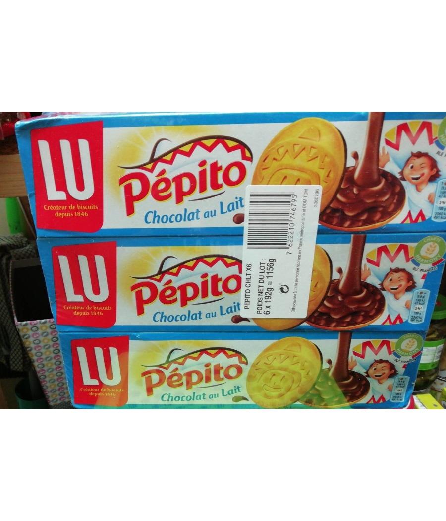 PEPITO CHOCOLAT AU LAIT LU 6 X 192G PEPITO CHOCOLAT AU LAIT LU 6 X 192G