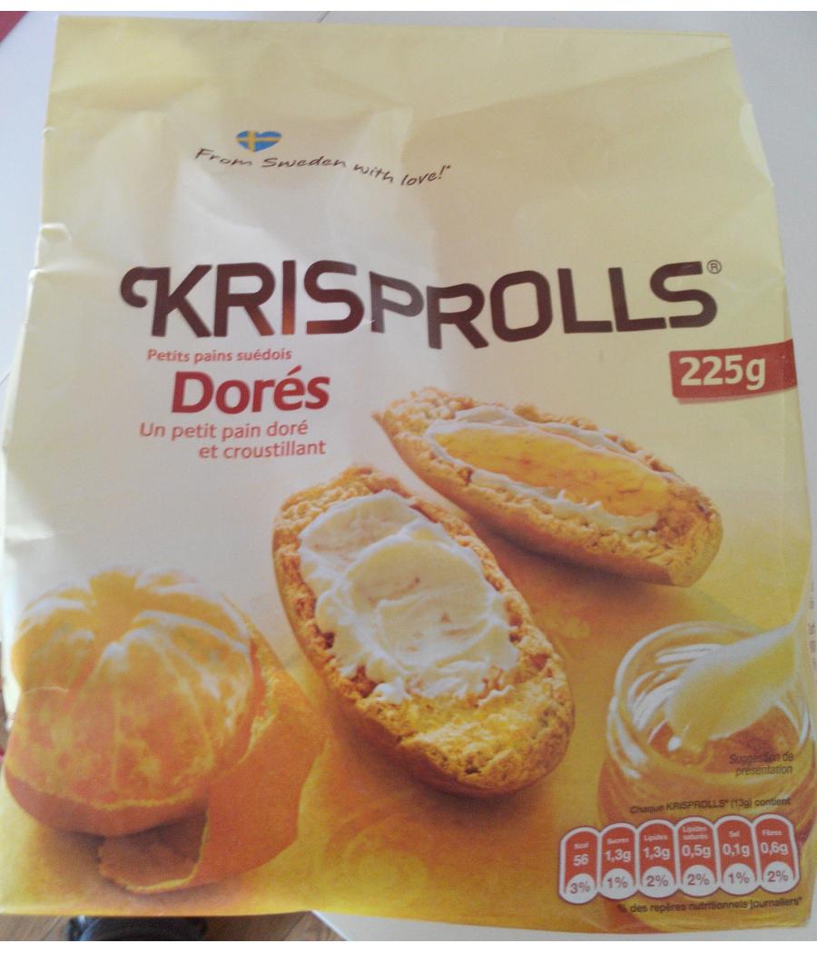 PETITS PAINS SUEDOIS DORES KRISPROLLS 225 G PETITS PAINS SUEDOIS DORES KRISPROLLS 225 G