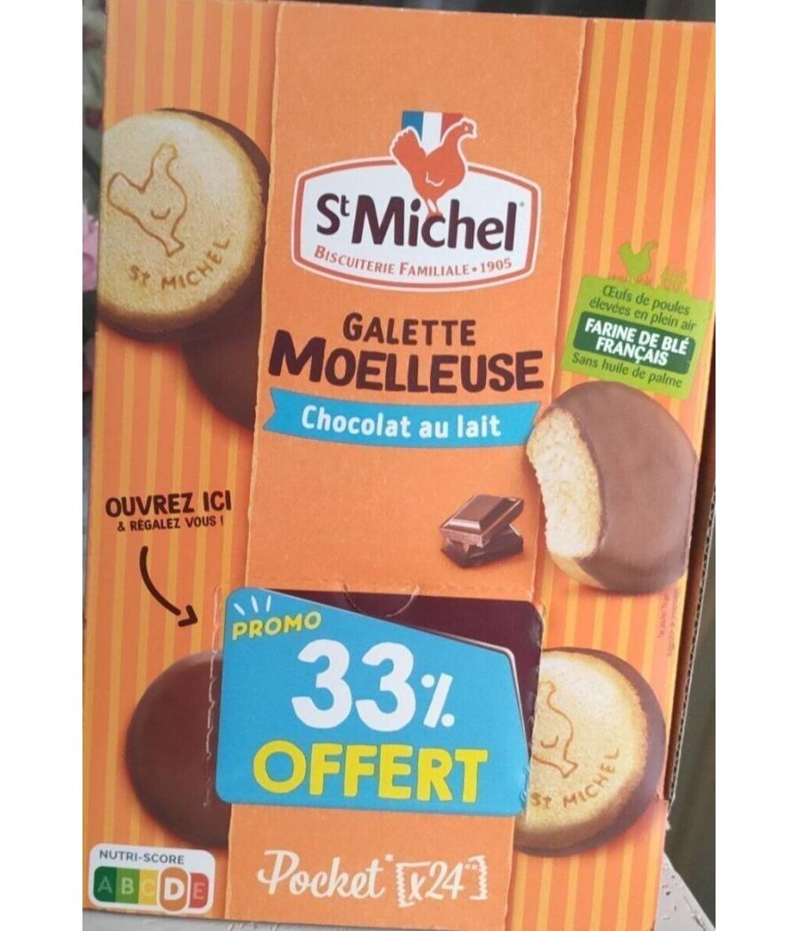 GALETTE ST MICHEL MOELLEUSE CHOCOLAT AU LAIT  BOITE DE 24  720 G GALETTE ST MICHEL MOELLEUSE CHOCOLAT AU LAIT  BOITE DE 24  720 G