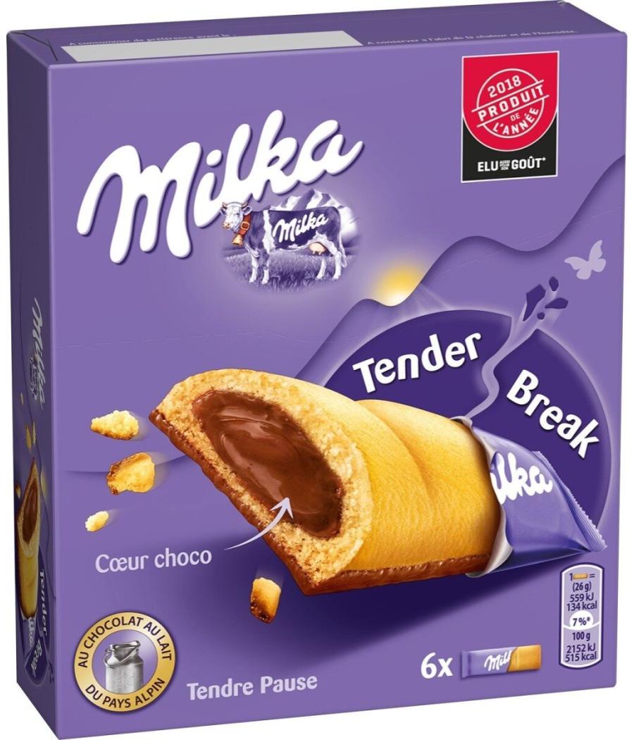 BISCUITS MILKA TENDER BREAK 6X26G - 156 G BISCUITS MILKA TENDER BREAK 6X26G - 156 G