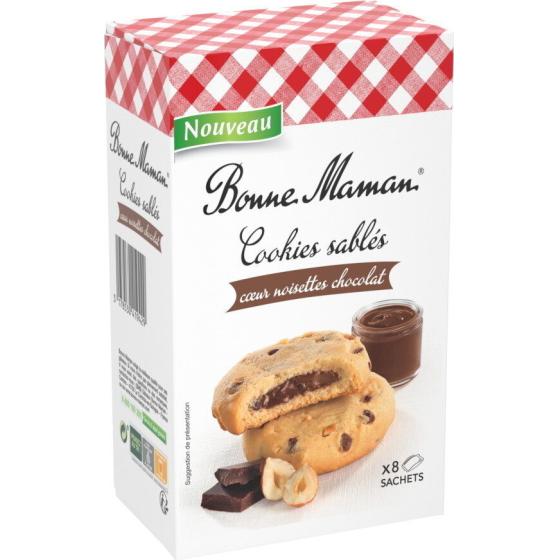 COOKIES SABLES COEUR NOISETTES CHOCOLAT 200G 8 SACHETS