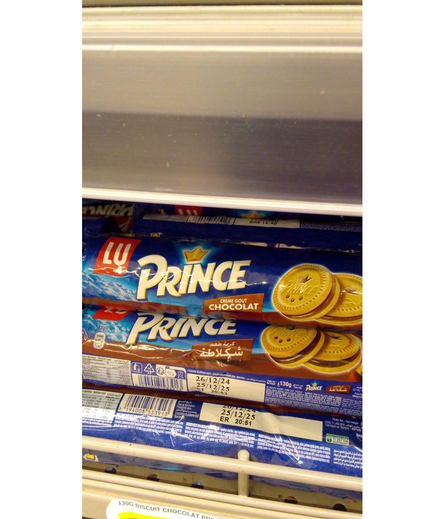 BISCUIT LU CREME GOUT CHOCOLAT PRINCE 130G BISCUIT LU CREME GOUT CHOCOLAT PRINCE 130G