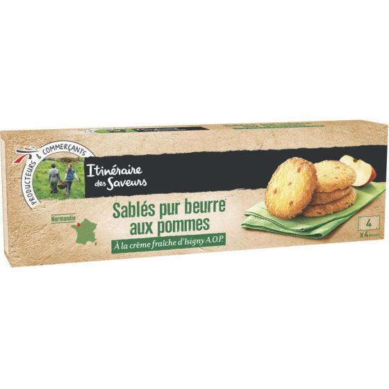SABLES PUR BEURRE AUX POMMES ITINERAIRE DES SAVEURS 150G
