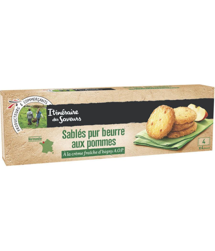 SABLES PUR BEURRE AUX POMMES ITINERAIRE DES SAVEURS 150G SABLES PUR BEURRE AUX POMMES ITINERAIRE DES SAVEURS 150G