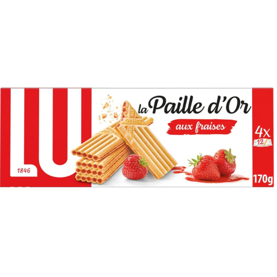 LA PAILLE D'OR AUX FRAISES LU 170G