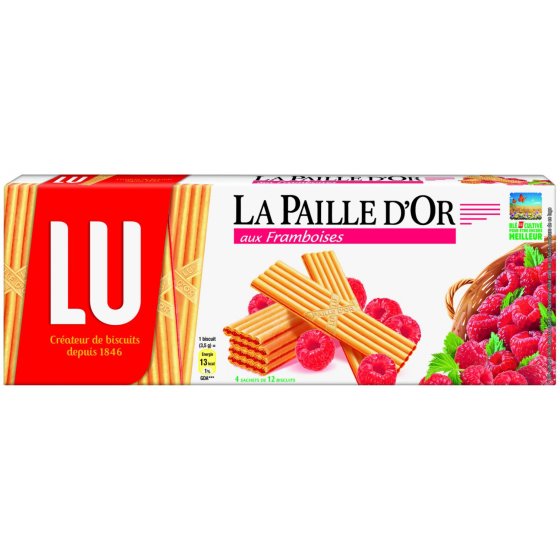 LA PAILLE D'OR AUX FRAMBOISES LU 170G