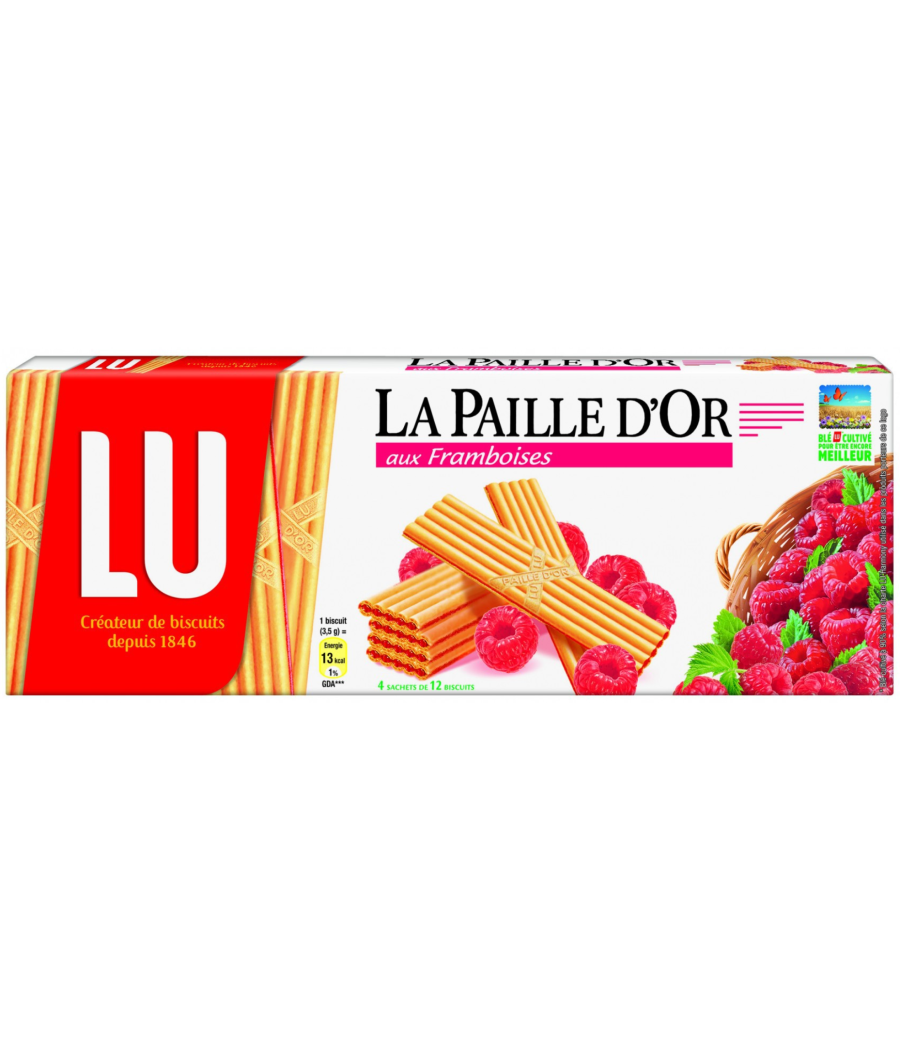 LA PAILLE D'OR AUX FRAMBOISES LU 170G LA PAILLE D'OR AUX FRAMBOISES LU 170G