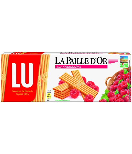LA PAILLE D'OR AUX FRAMBOISES LU 170G