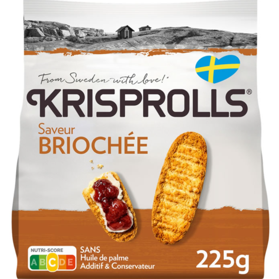 PETITS PAINS SUEDOIS BRIOCHEE KRISPROLLS 225G