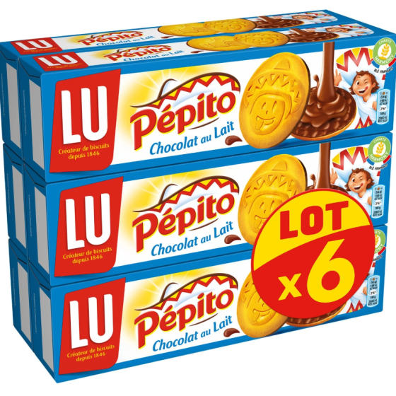 PEPITO CHOCOLAT AU LAIT LU 6 X 192G