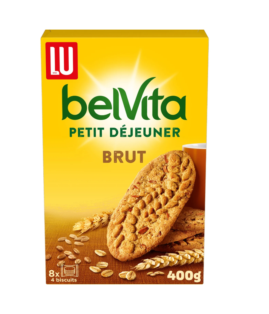BELVITA BRUT 5 CEREALES COMPLETES LU 400G BELVITA BRUT 5 CEREALES COMPLETES LU 400G