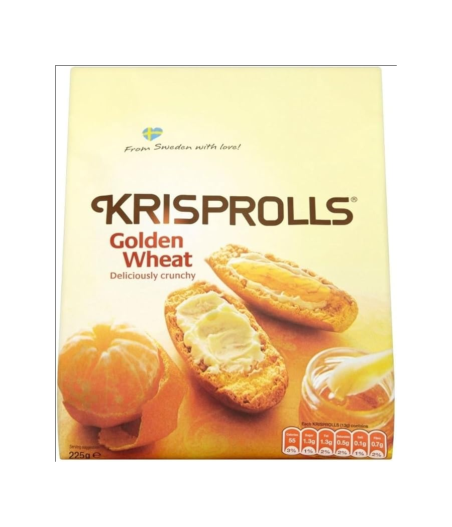 PETITS PAINS SUEDOIS DORES KRISPROLLS 225 G PETITS PAINS SUEDOIS DORES KRISPROLLS 225 G