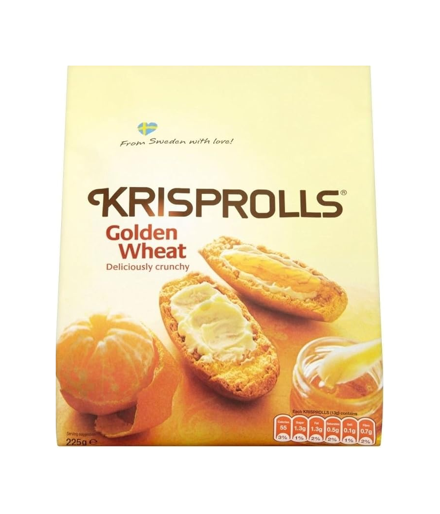 PETITS PAINS SUEDOIS DORES KRISPROLLS 225 G PETITS PAINS SUEDOIS DORES KRISPROLLS 225 G