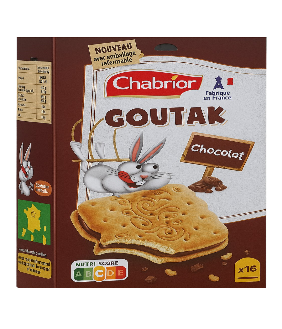 16 FOURRES CARRES CHOCOLAT GOUTAK 295G 16 FOURRES CARRES CHOCOLAT GOUTAK 295G