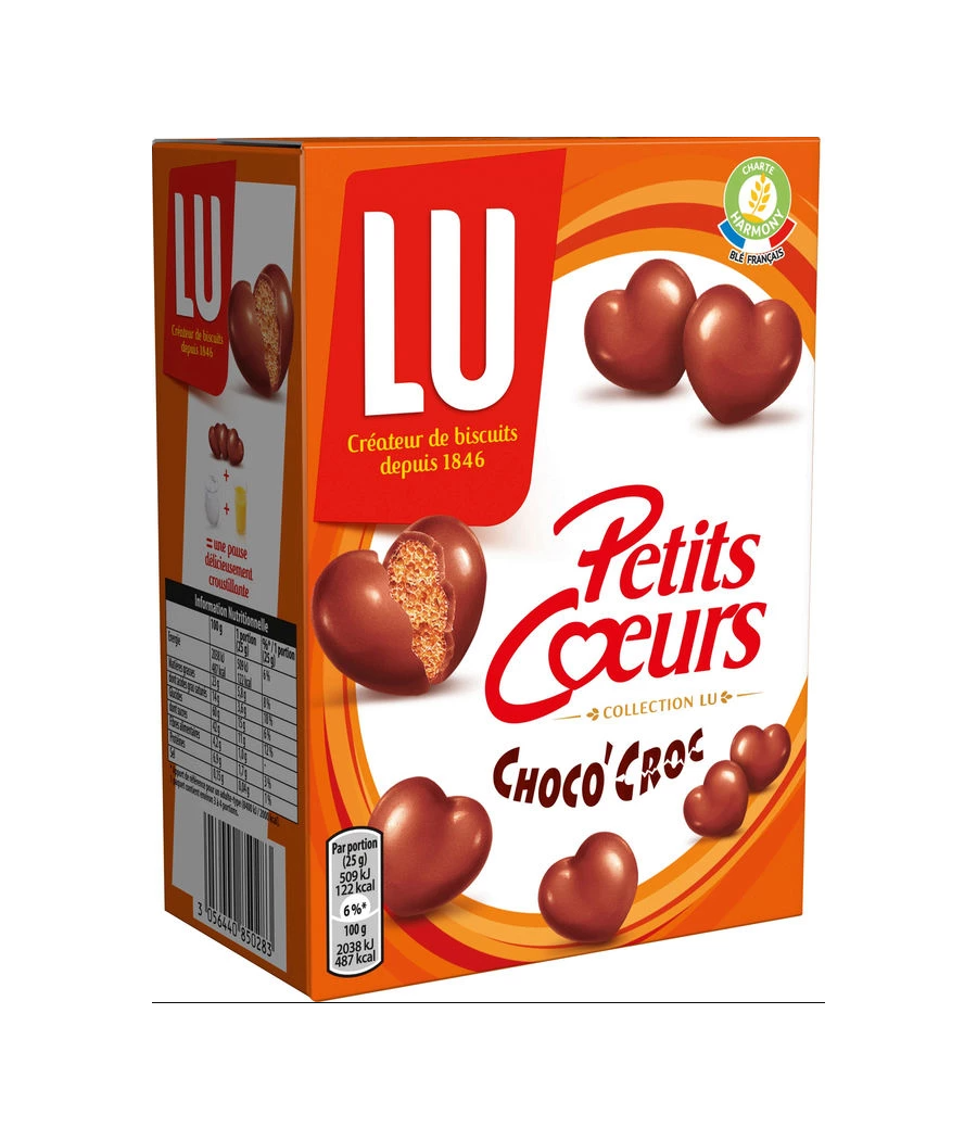 PETITS COEURS CHOCO'CROC 90G PETITS COEURS CHOCO'CROC 90G