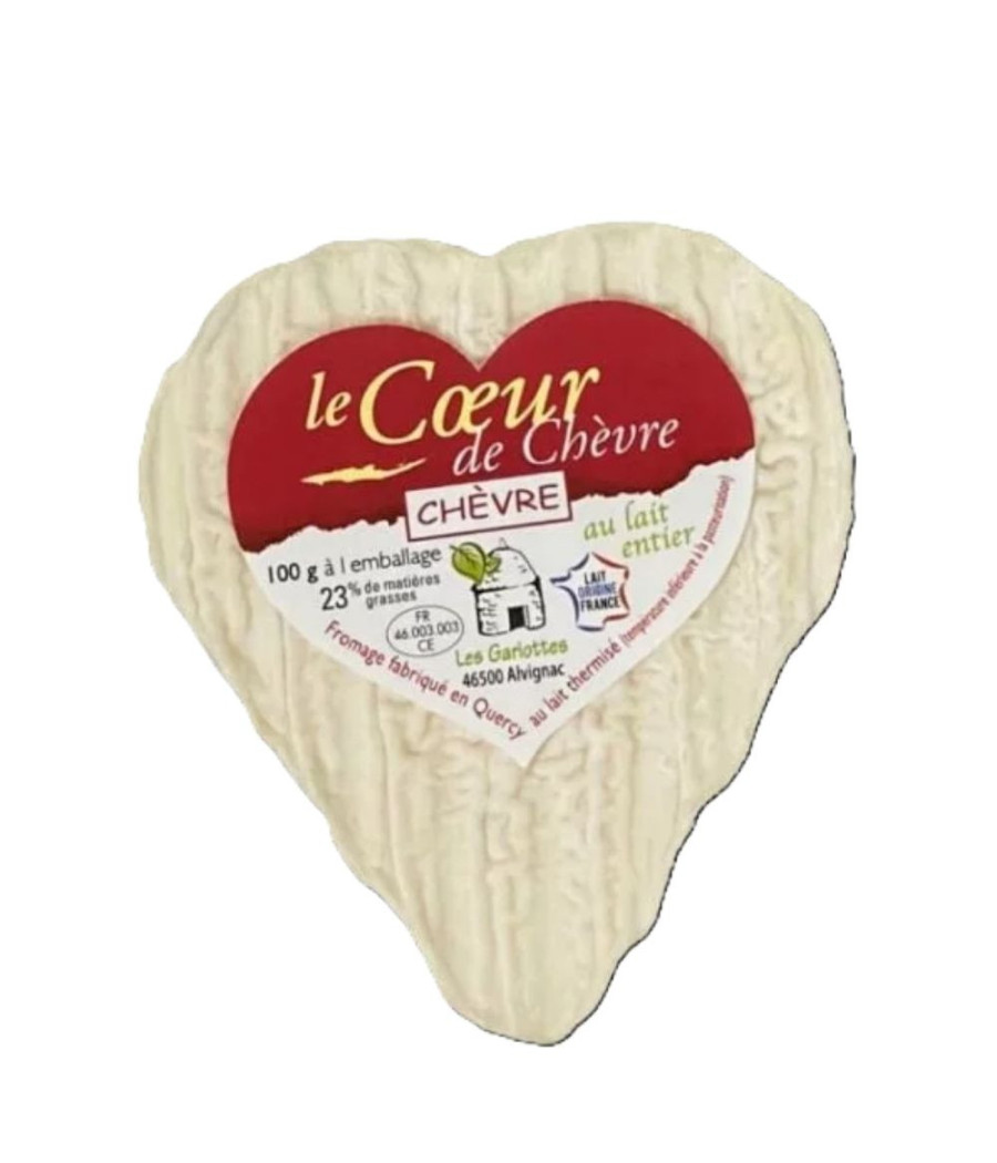 COEUR DE CHEVRE AU LAIT ENTIER BARQUETTE 100G COEUR DE CHEVRE AU LAIT ENTIER BARQUETTE 100G