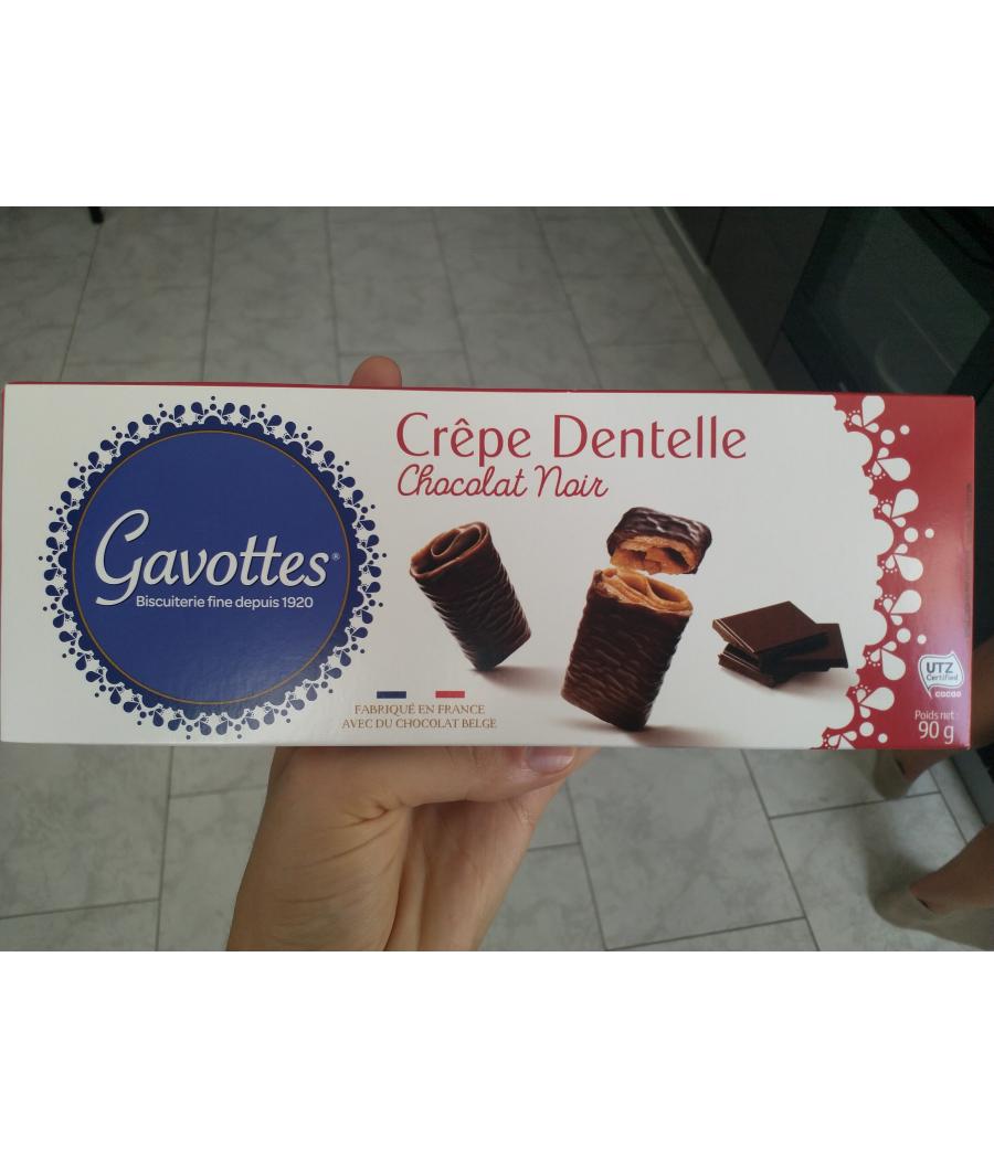 BISCUITS CREPE DENTELLE CHOCOLAT NOIR  GAVOTTES 90G BISCUITS CREPE DENTELLE CHOCOLAT NOIR  GAVOTTES 90G