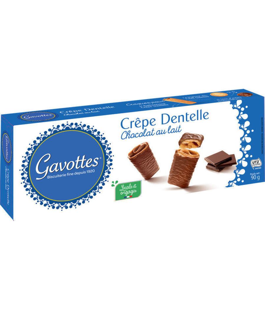 BISCUITS CREPES DENTELLE CHOCOLAT AU LAIT 90G BISCUITS CREPES DENTELLE CHOCOLAT AU LAIT 90G
