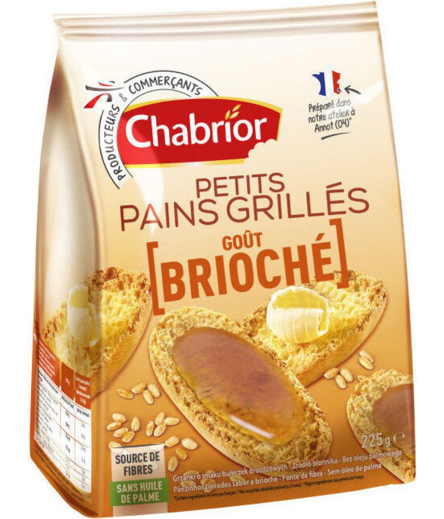 PETITS PAINS GRILLES GOUT BRIOCHE  CHABRIOR 225G PETITS PAINS GRILLES GOUT BRIOCHE  CHABRIOR 225G