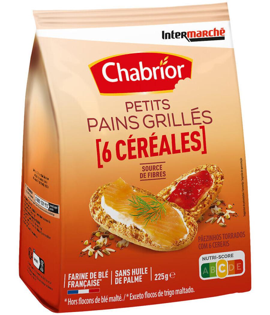 PETITS PAINS GRILLES AUX 6 CEREALES CHABRIOR 225G PETITS PAINS GRILLES AUX 6 CEREALES CHABRIOR 225G