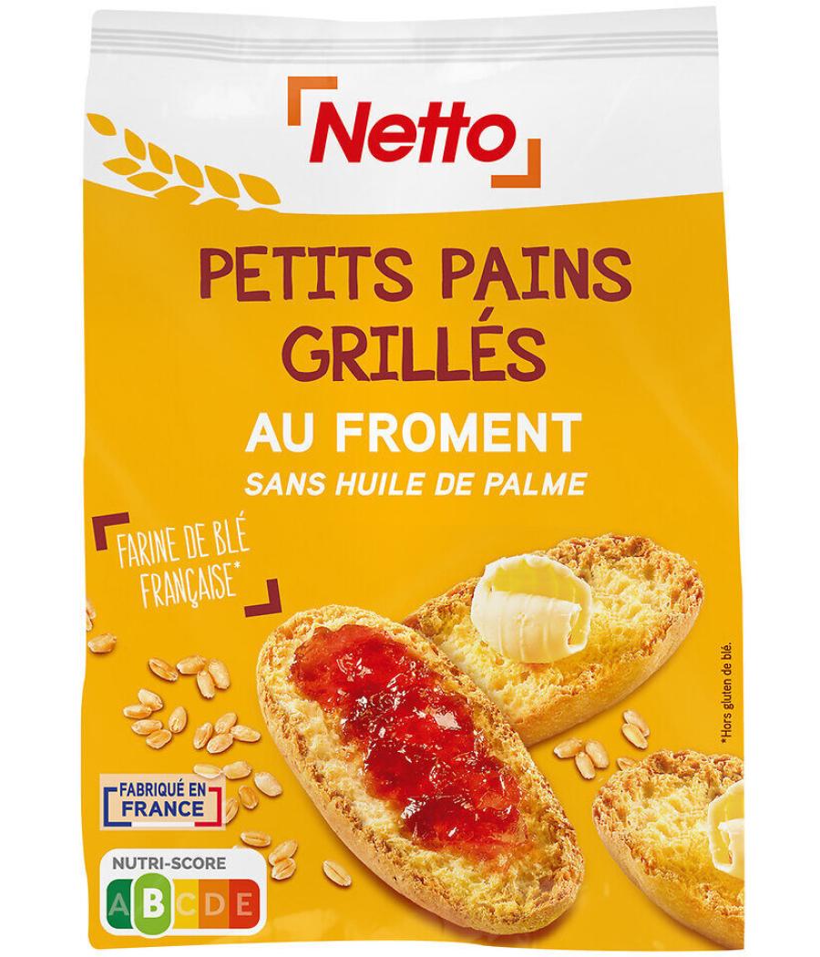 PETITS PAINS GRILLES NATURE/ AU FROMENT NETTO 225G PETITS PAINS GRILLES NATURE/ AU FROMENT NETTO 225G